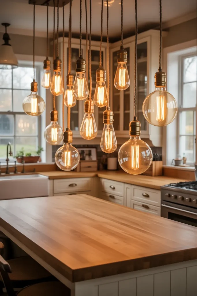 8-Vintage Edison Bulb Kitchen Lighting