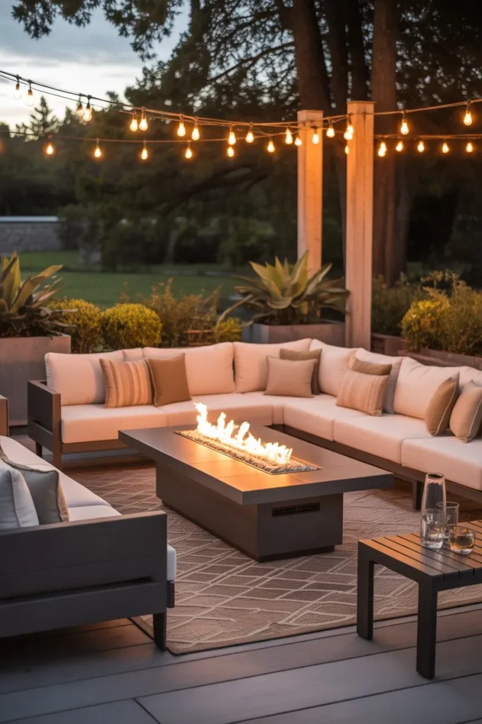 9-Pergola Fire Pit Entertaining Area