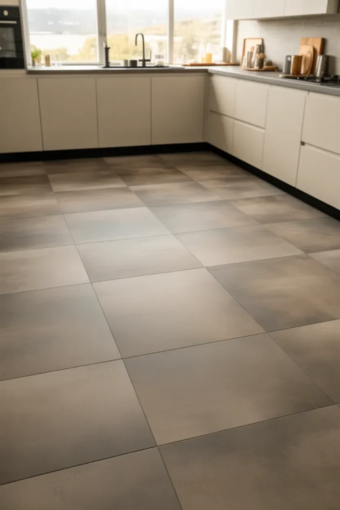 9-Warm Grey Concrete Effect Kitchen Tiles