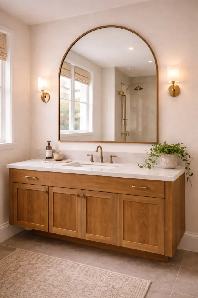 Arched Mirror Statement Wall