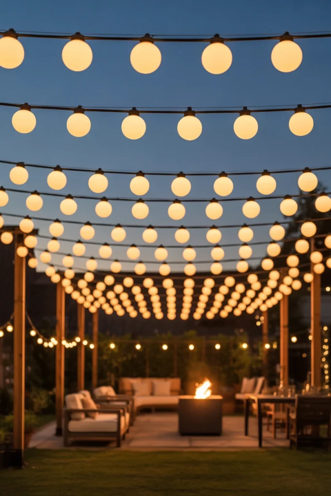 outdoor string lights ideas