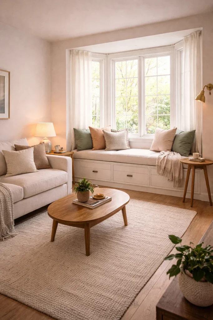 Bay Window Small Living Room Seating