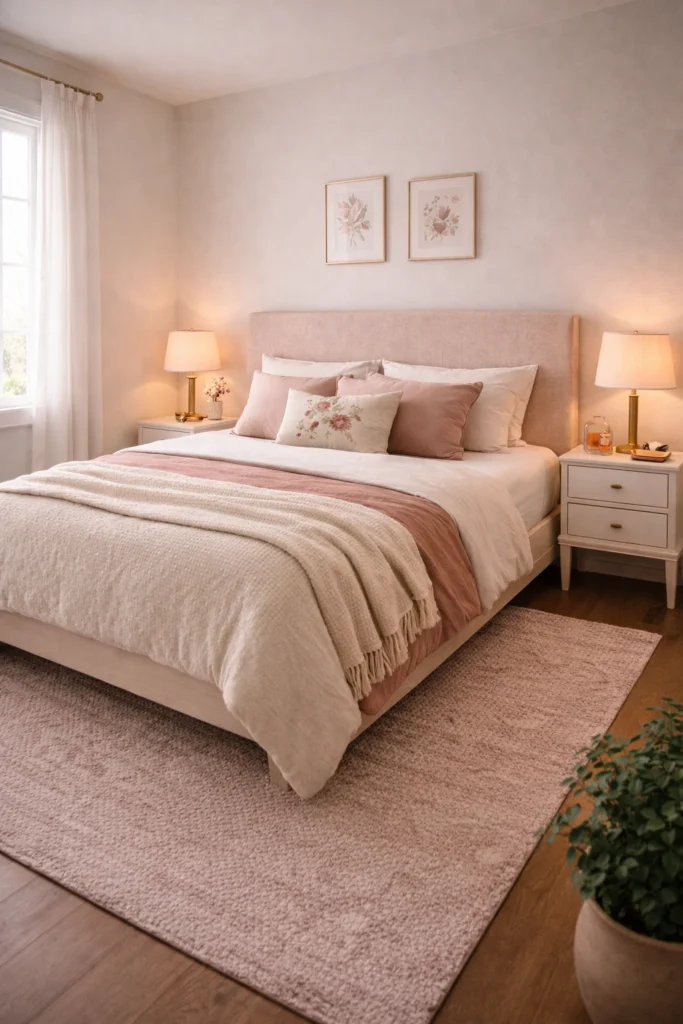 Blush & Cream Feminine Guest Room