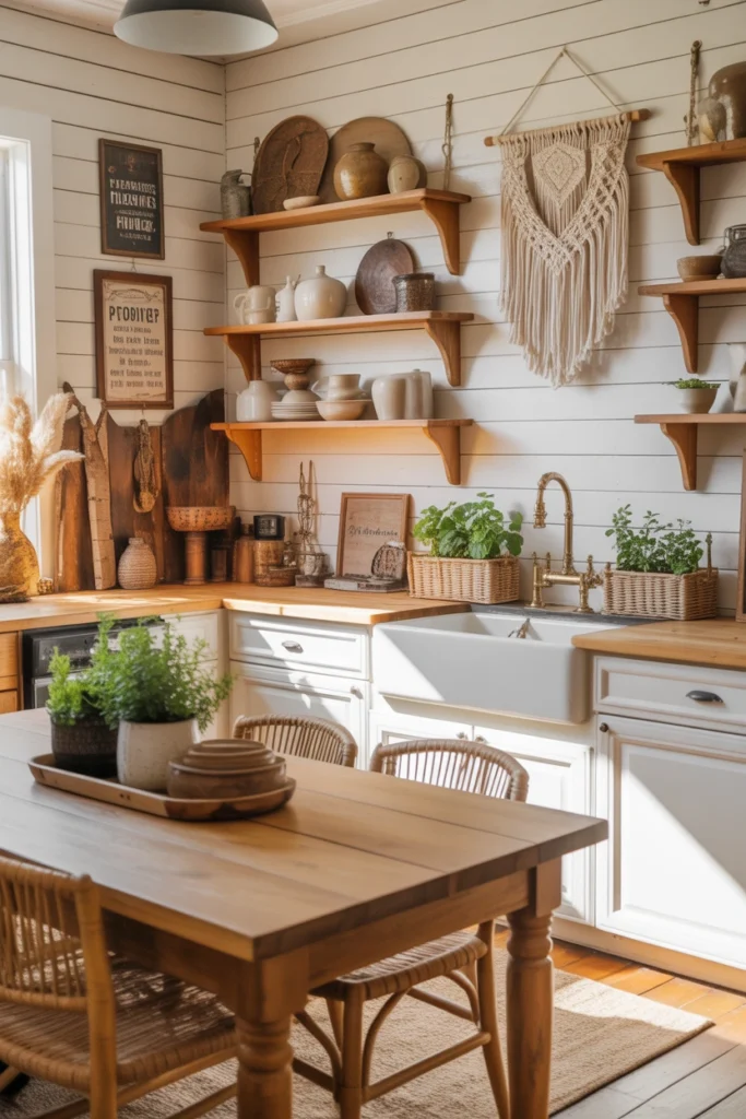 boho kitchen decor