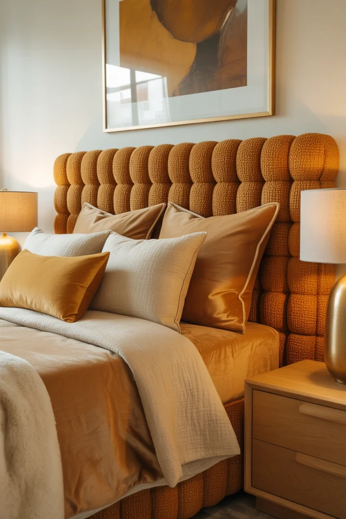 luxury brown & gold bedroom