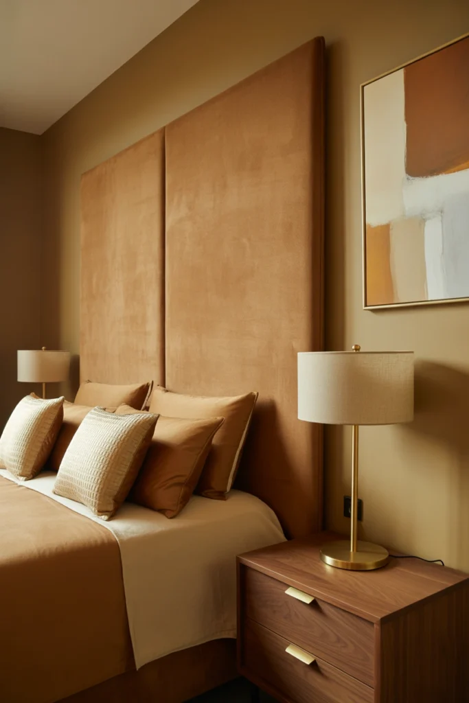 luxury brown & gold bedroom