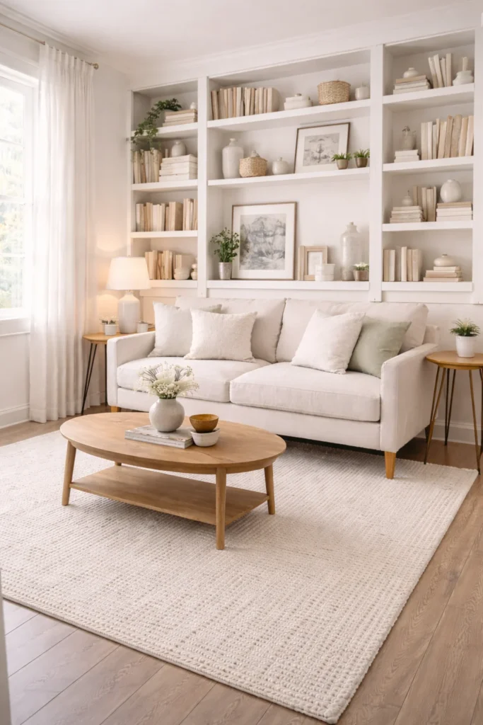 Built In Bookshelf Small Living Room