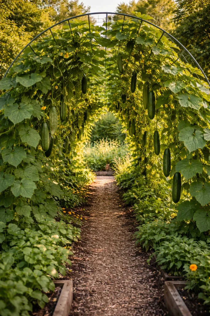 Cattle Panel Arch Cucumber Tunnel