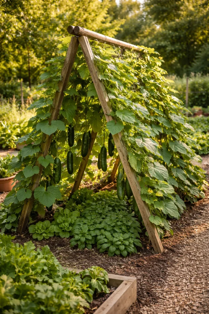 Classic A-Frame Cucumber Trellis