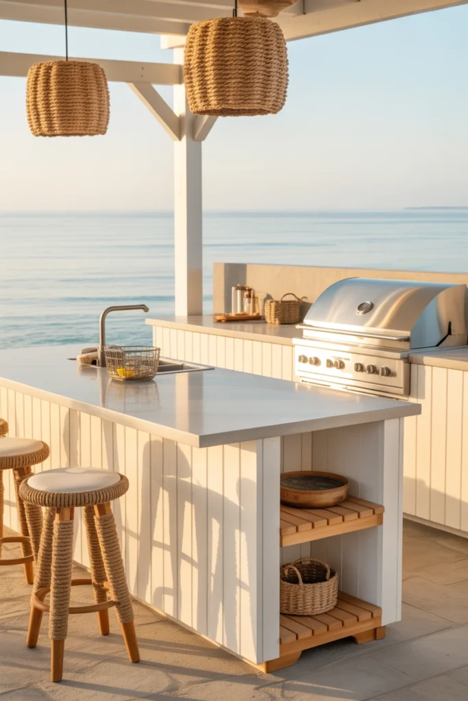 modern outdoor kitchen