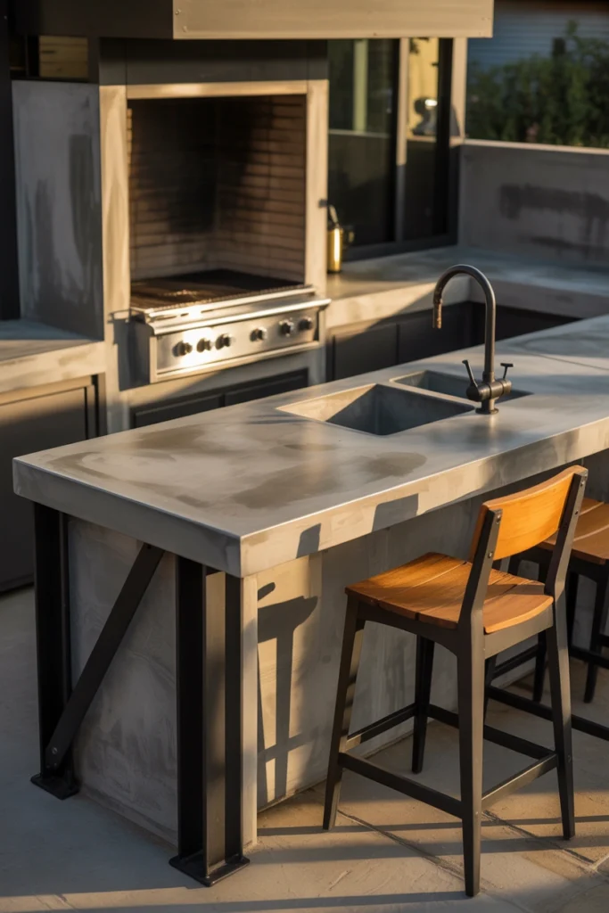 modern outdoor kitchen