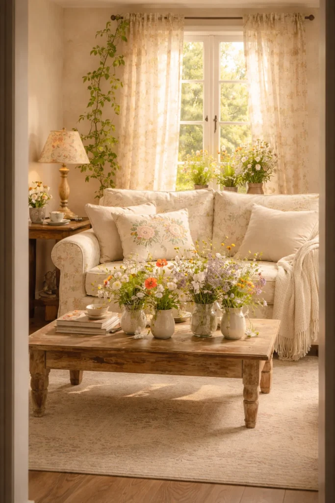 Cottagecore Spring Sitting Room