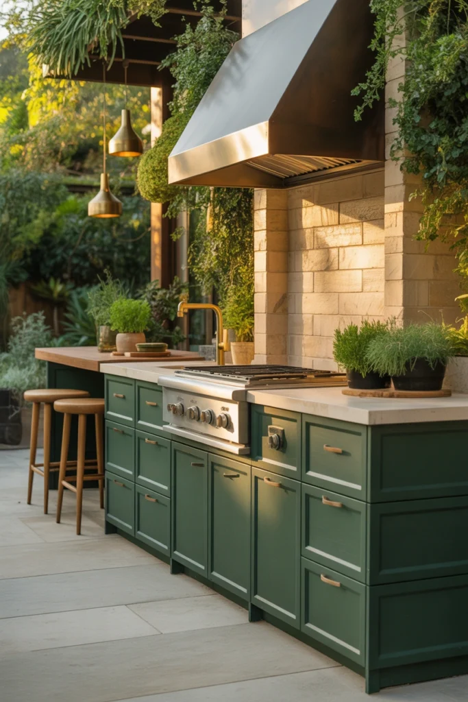 modern outdoor kitchen