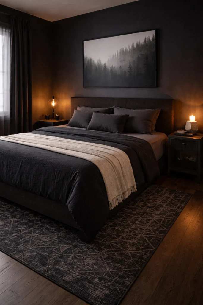 Dark & Moody Male Guest Room