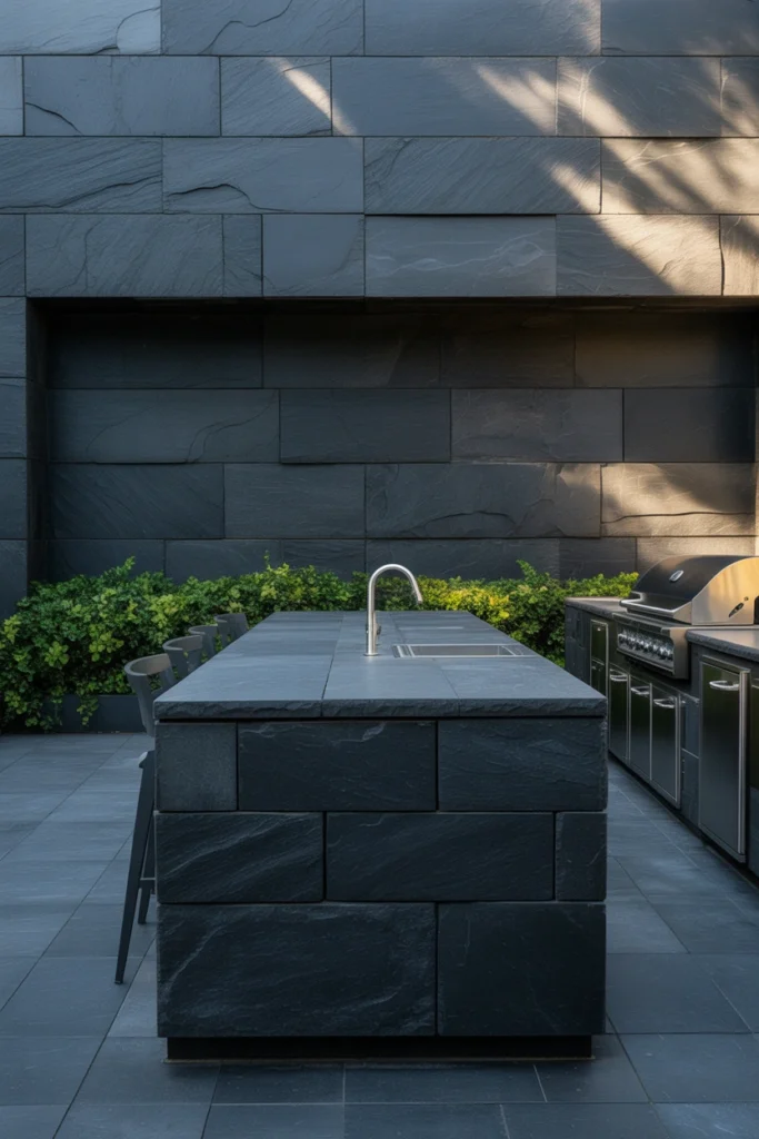 modern outdoor kitchen