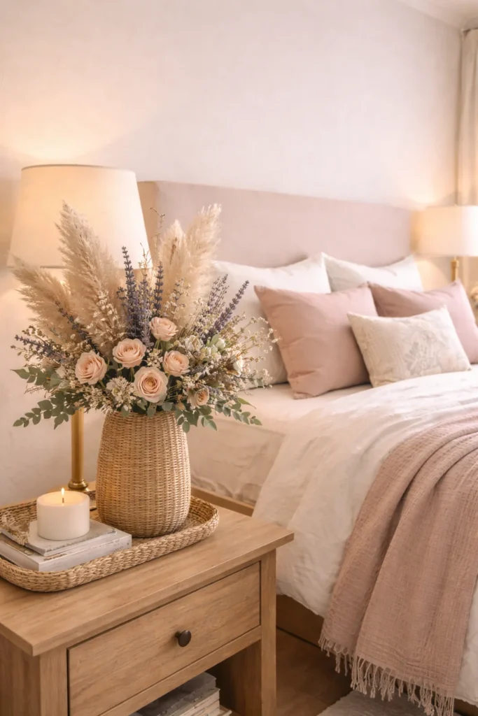 Dried Flower Bedroom Arrangement