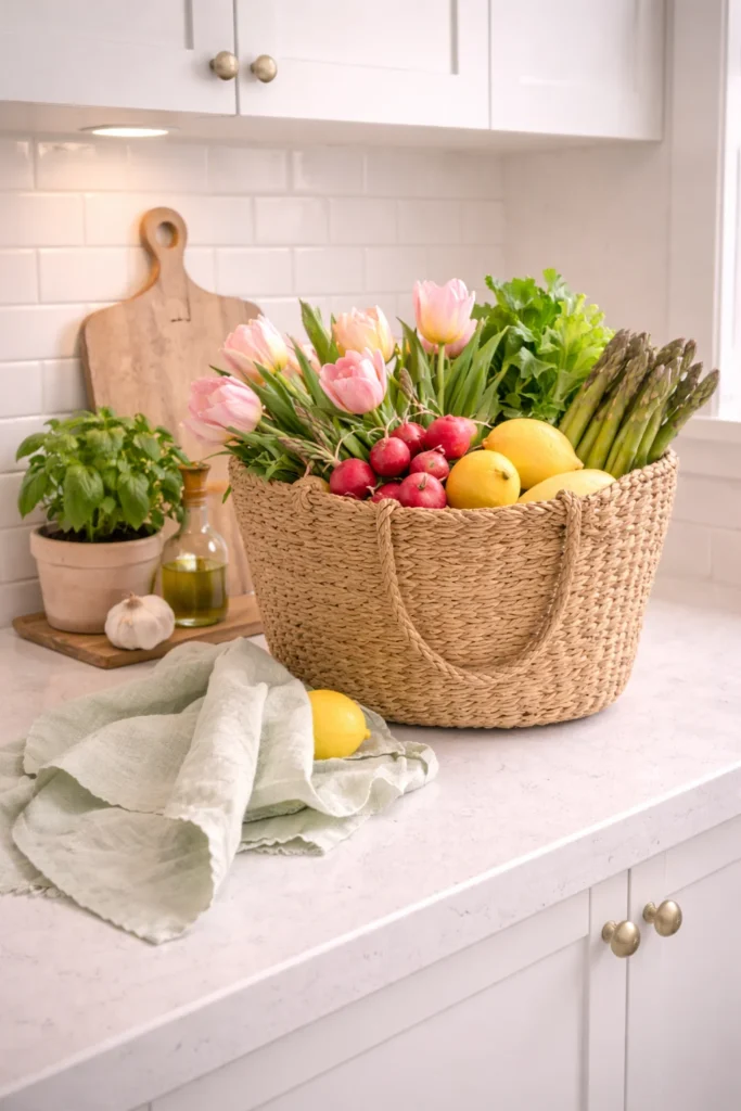 Farmers Market Basket Counter Styling