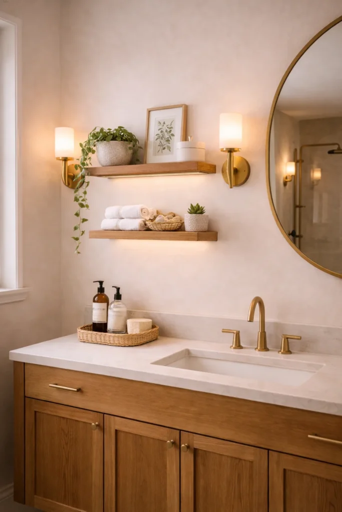 Floating Wood Shelf Wall Display