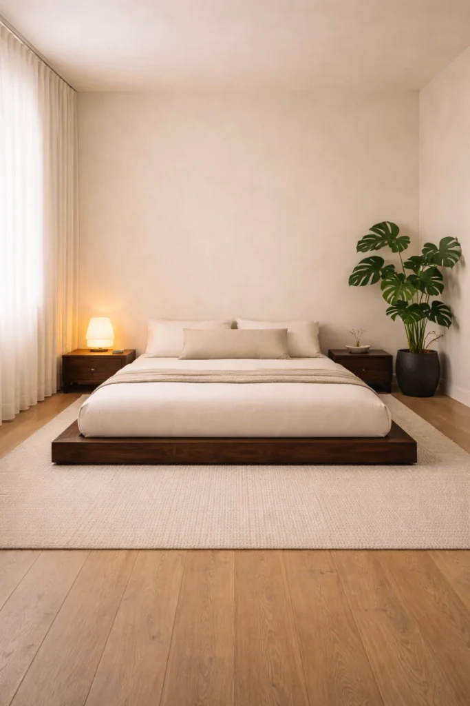 Japandi Tiny Bedroom Sanctuary