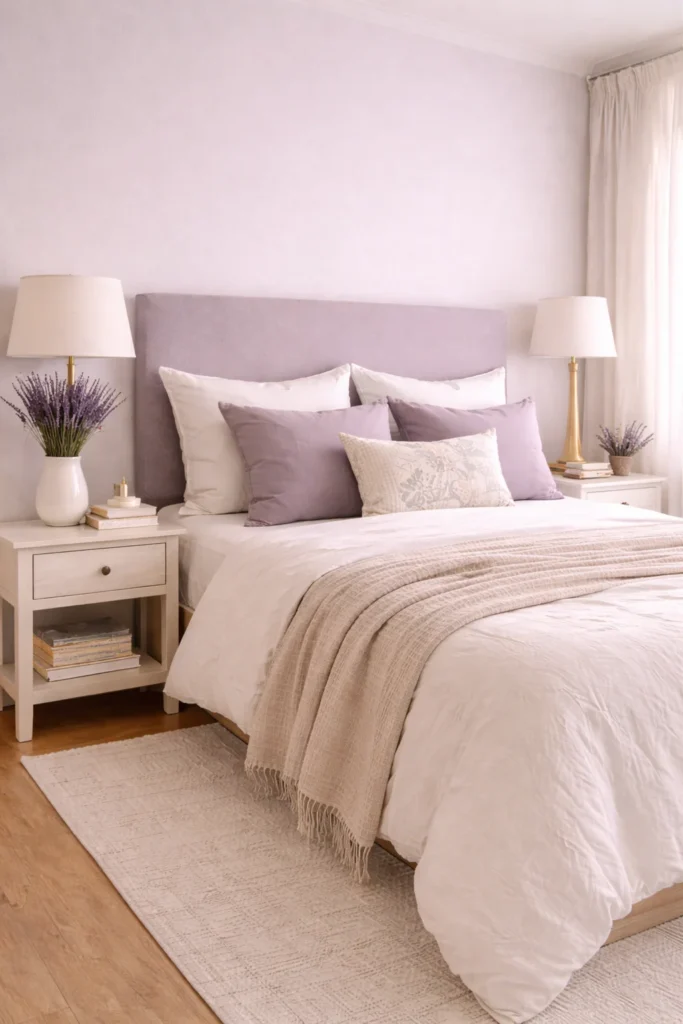 Lavender & Linen Spring Bedroom