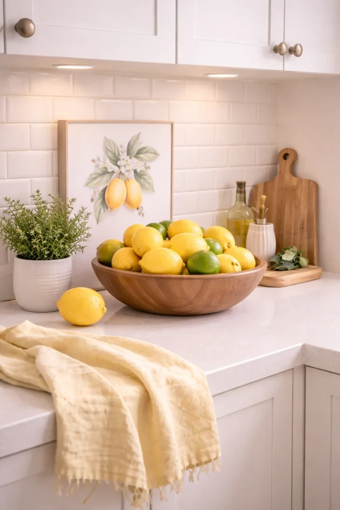 Lemon & Citrus Kitchen Vignette