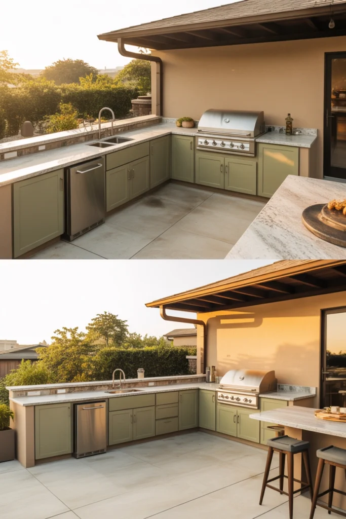 modern outdoor kitchen