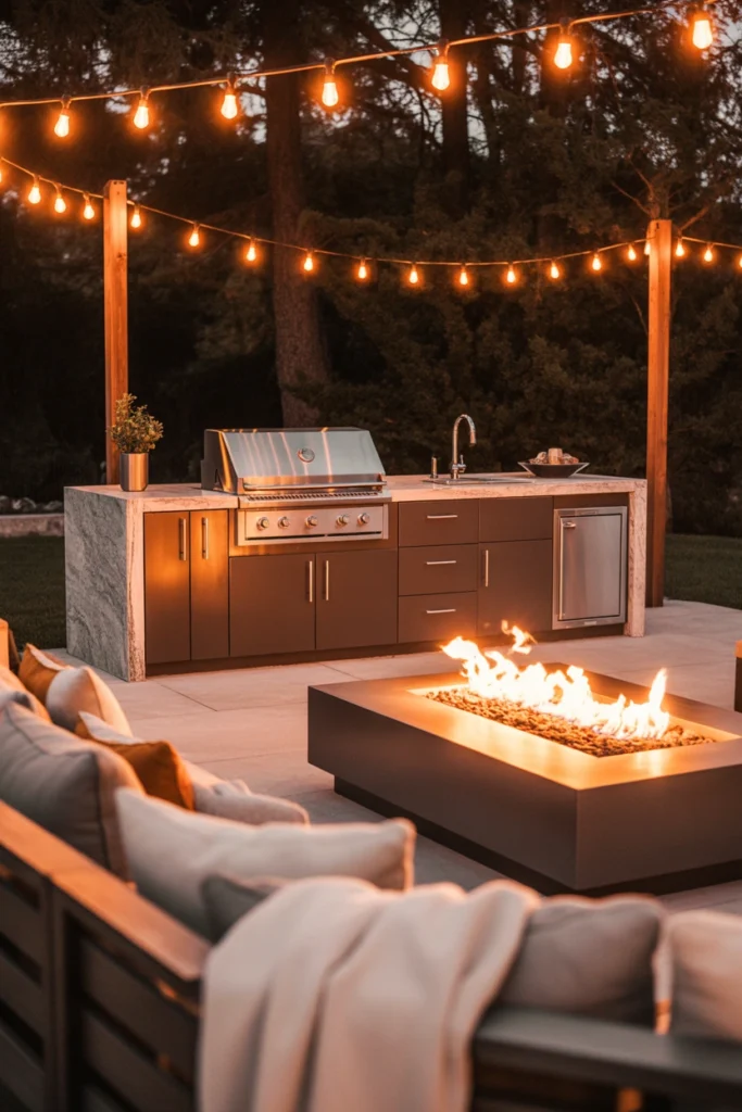 modern outdoor kitchen
