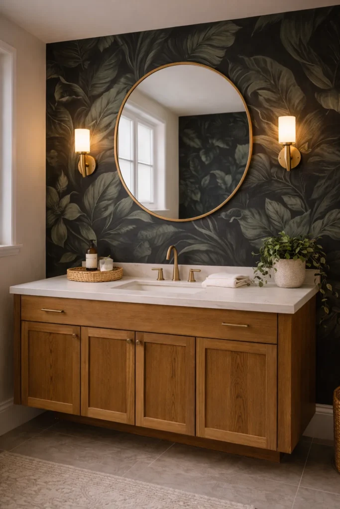 Moody Dark Wallpaper Accent Wall