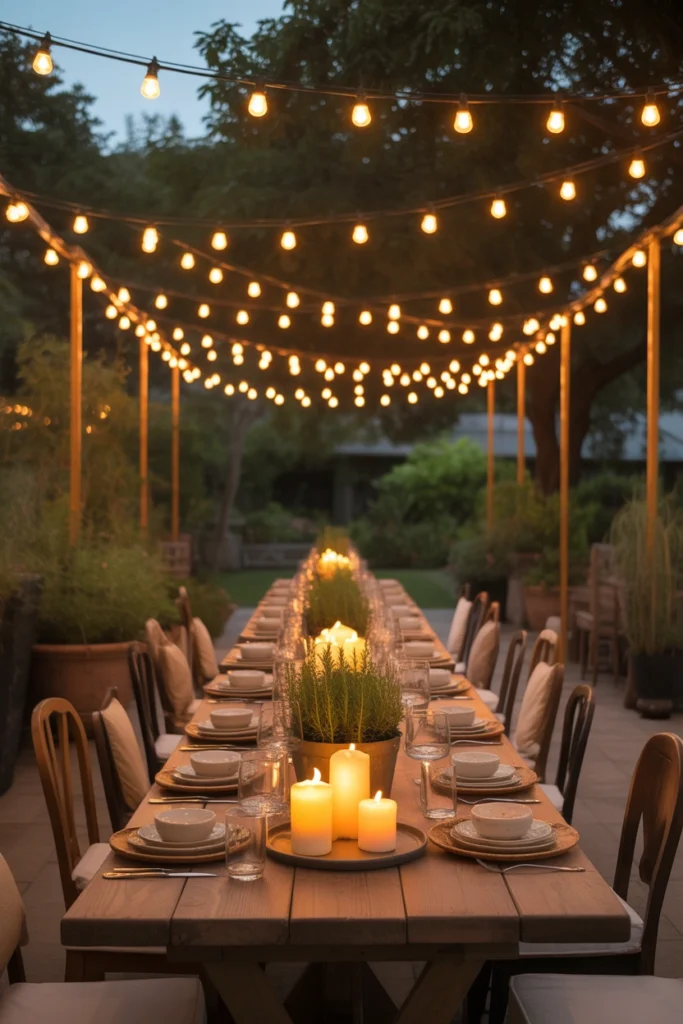 outdoor string lights ideas