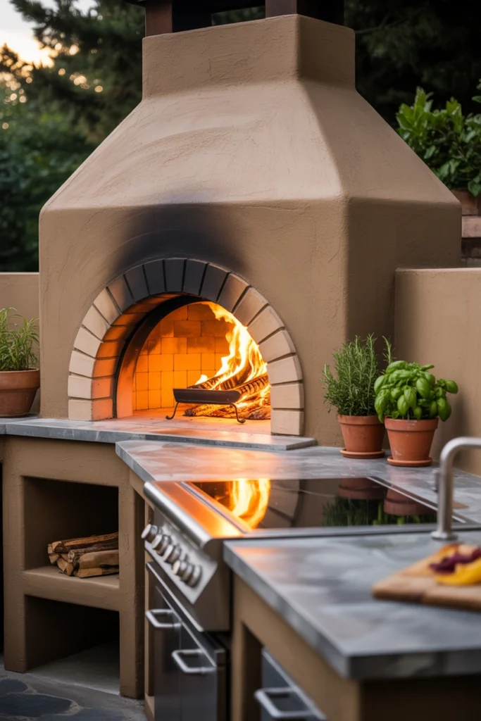 modern outdoor kitchen