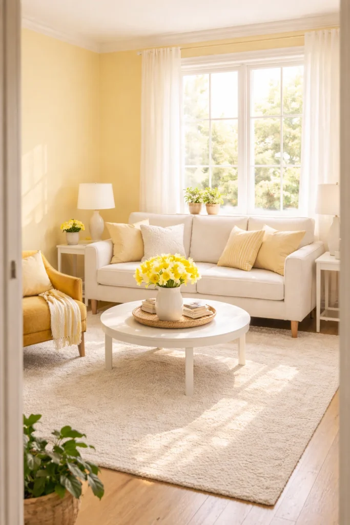 Pastel Yellow Sunshine Sitting Room