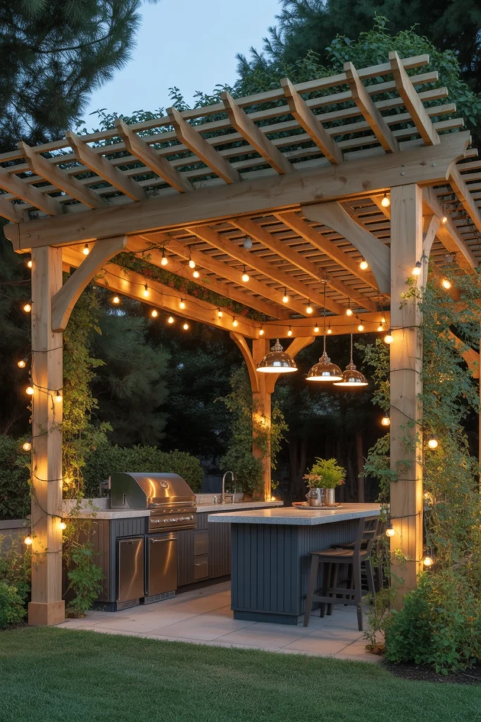 modern outdoor kitchen