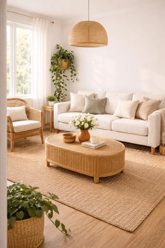 Rattan & Natural Spring Living Room