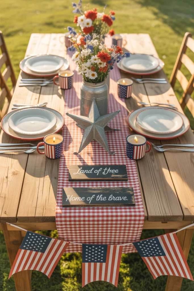 4th of july table decor