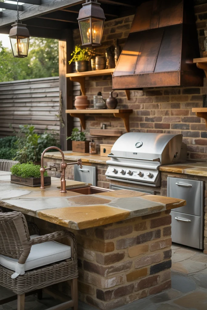 modern outdoor kitchen