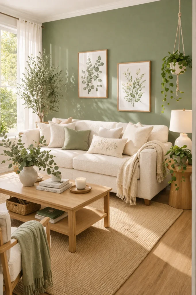 Sage Green Accent Wall Moment
