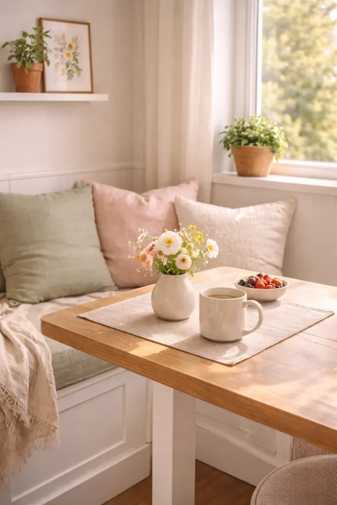 Spring Breakfast Nook Styling