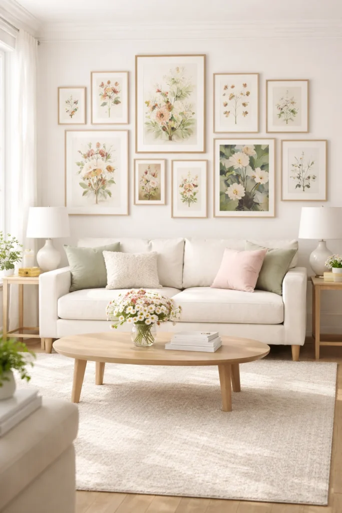 Spring Gallery Wall Living Room