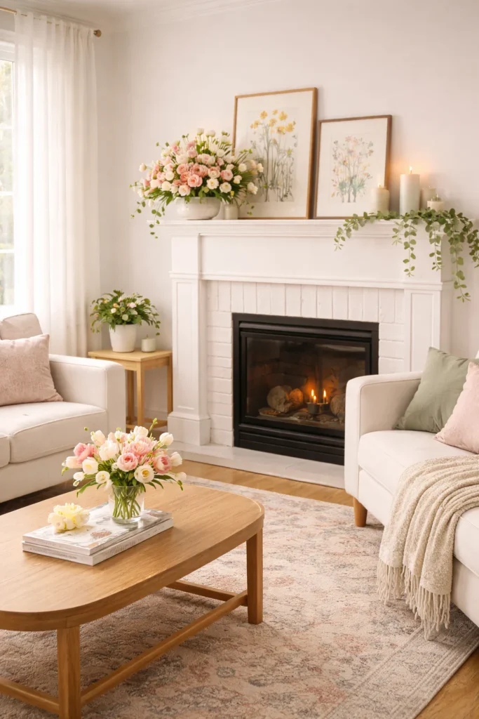 Spring Mantel Styling Moment