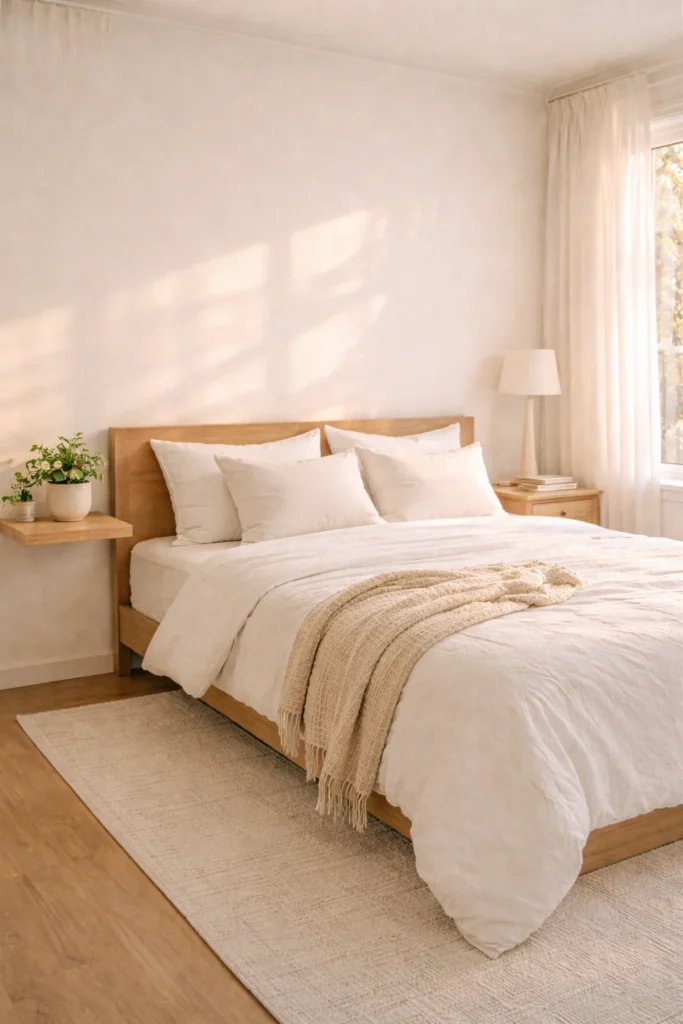 Spring Morning Light Minimalist Bedroom