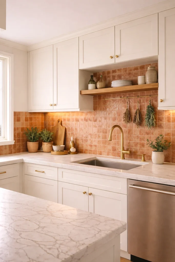 Terracotta Tile Backsplash