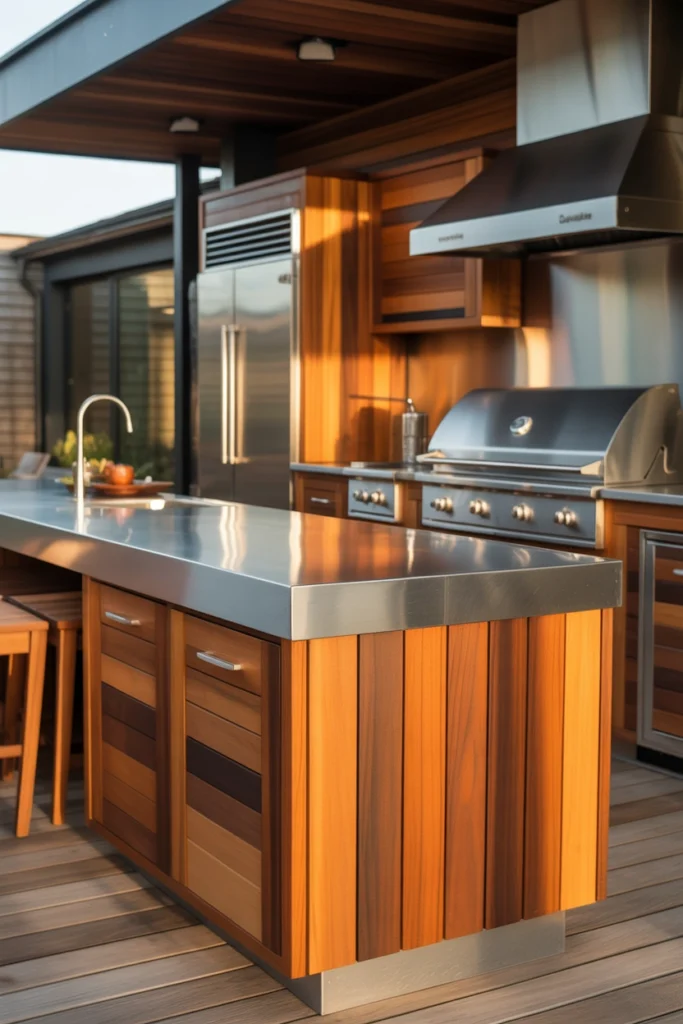 modern outdoor kitchen