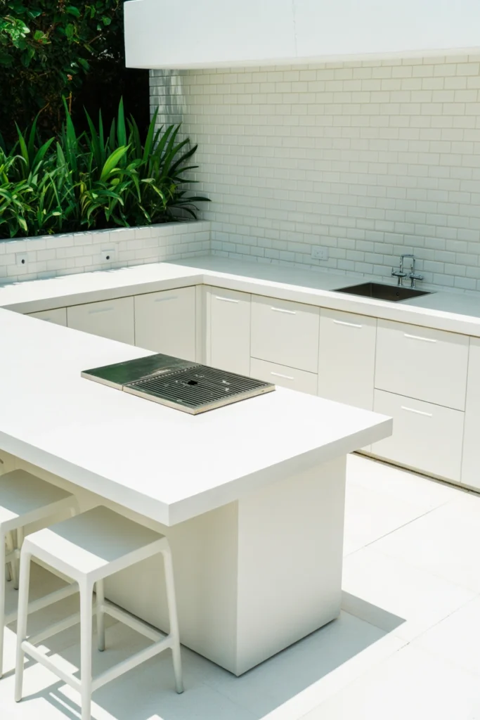 modern outdoor kitchen