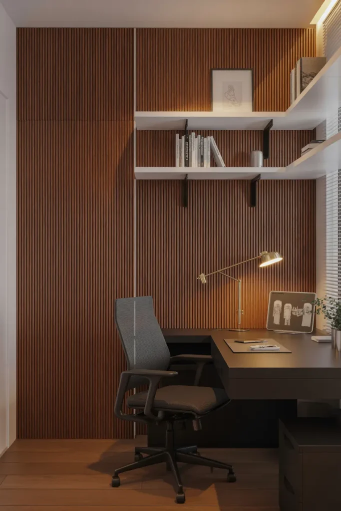 11-Fluted Wall Panels for Home Office