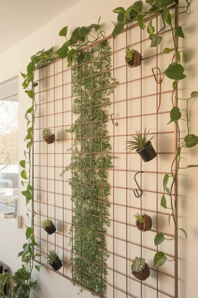 12-Grid Trellis Indoor Plant Wall