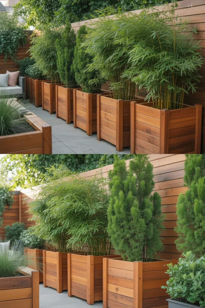 13-DIY Planter Box Privacy Fence
