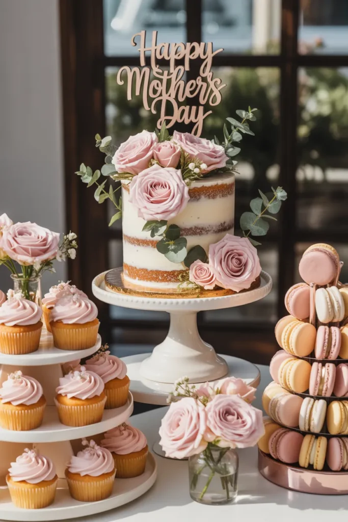 13-Mother's Day Cake and Dessert Display