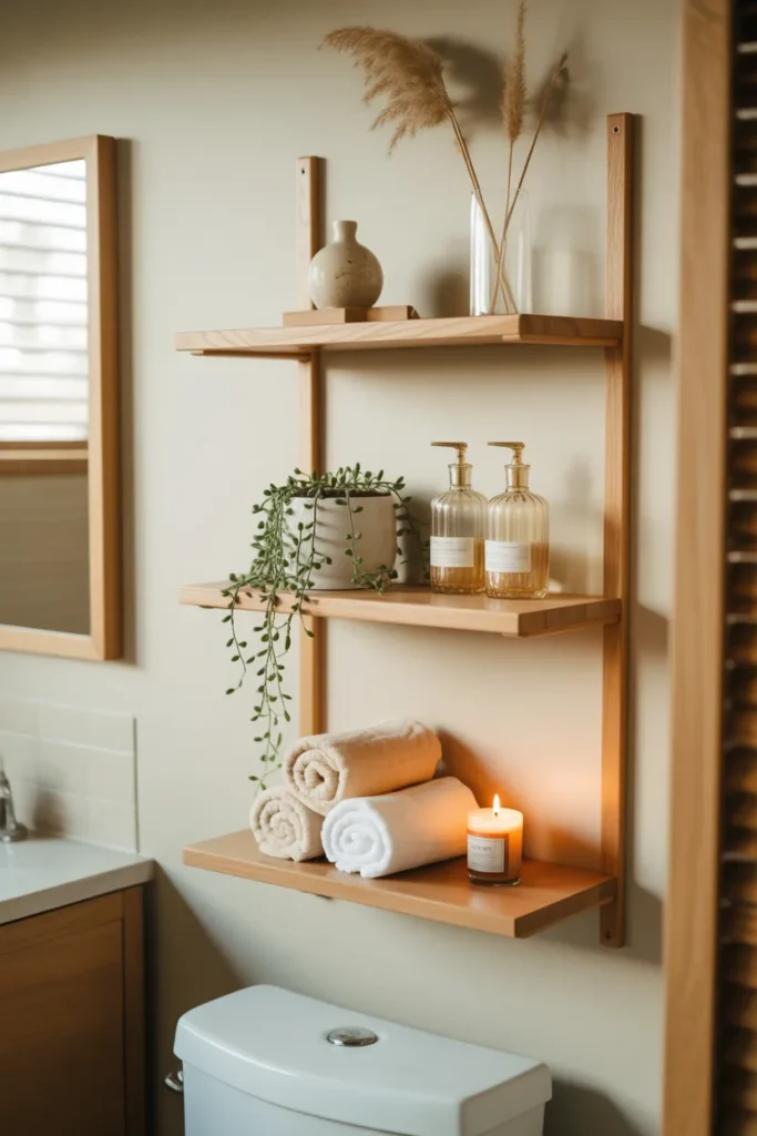 13-Threae-Tier Shelf Above Toilet