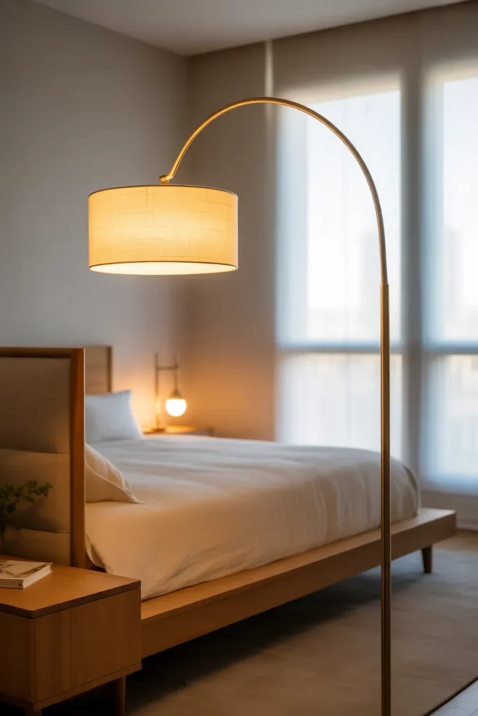 14-Bedroom Arc Lamp Idea