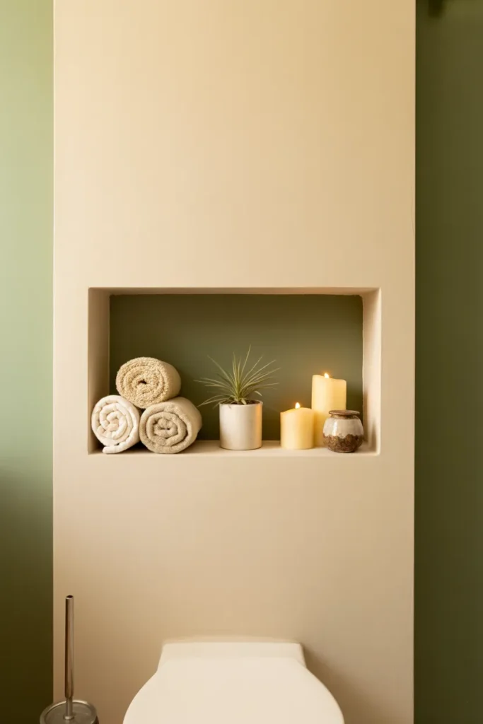 2-Built-in Niche Shelf Above Toilet